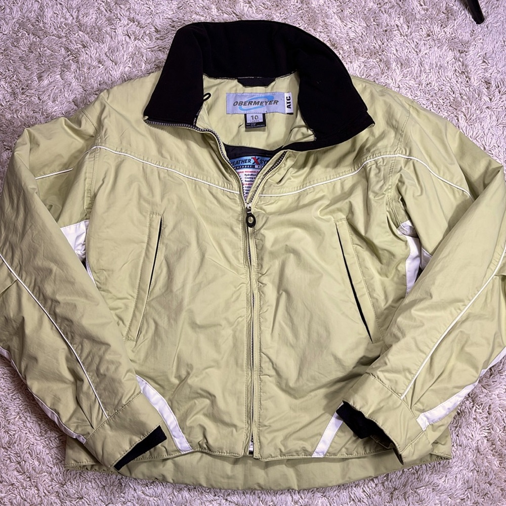 Obermeyer Women's Ski Jacket, Pale Green/White, Size 10